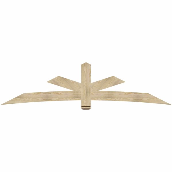 Ekena Millwork Alberta Rough Sawn Timber Gable Bracket, Douglas Fir, 108"W x 27"H x 4"D x 6"F, 6/12 Pitch GBW108X27X0406ALB00RDF - main